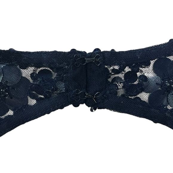 NWT Adrianna Papell | Dark Navy / Black Chiffon Long Maxi Sequin Wrap Dress 4 - Picture 13 of 16